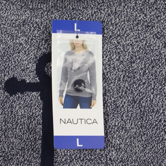 Nautica Women's Anchor Intarsia Pullover Sweater - Picture 5 of 7
